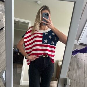 Patriotic Sweater Top